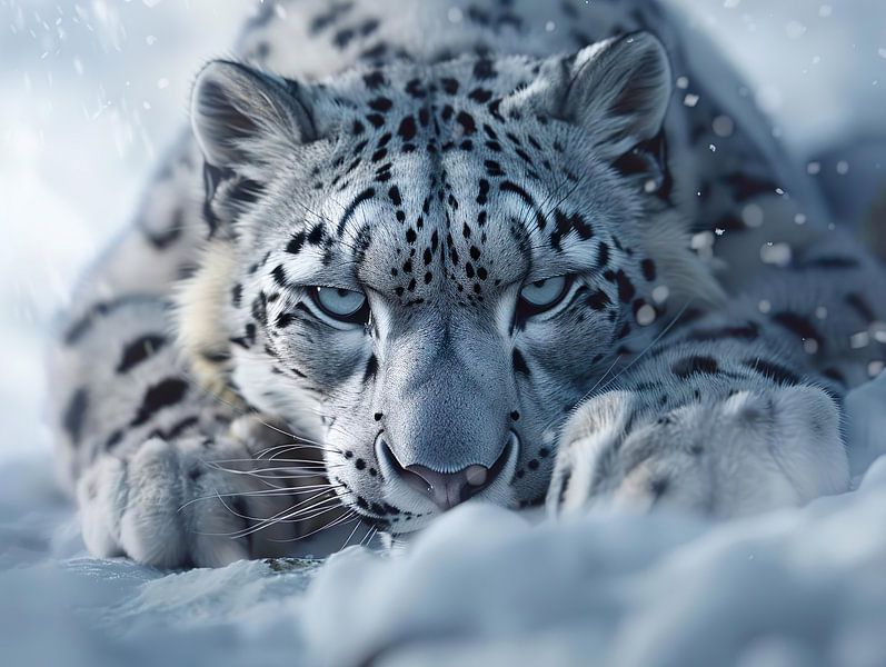 léopard des neiges par PixelPrestige