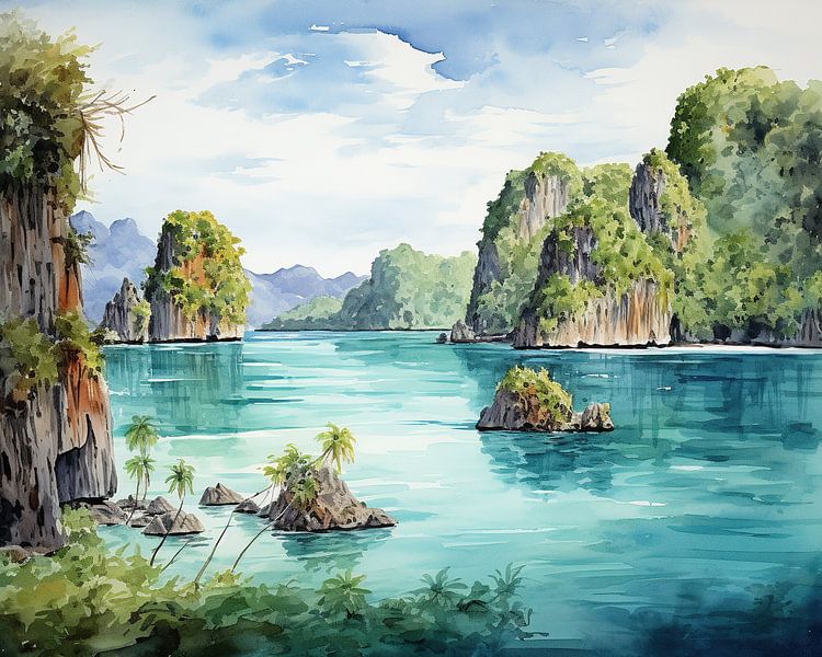 Vues d'Indonésie par Peinture Abstraite