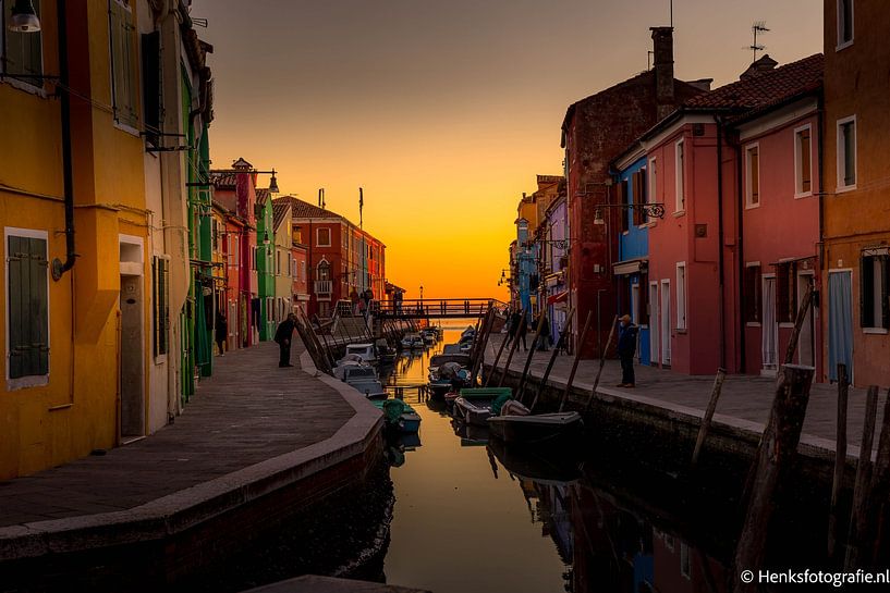 Coucher de soleil à Burano par Henk Veenstra