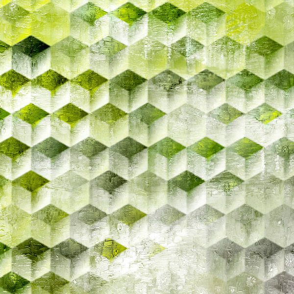 Skandinavische Retro Abstraktion Grün von Mad Dog Art