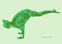 Eka Pada Galavasana dans le vert de Scheele et de Paris