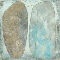 Organic Minimalism in Grey and Turquoise