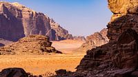 Rotsachtig landschap in Wadi Rum, Jordanië