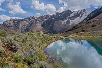 Serene mountain landscape with reflecting lake