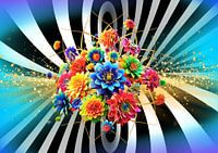 "Buntes Blühen in einer hypnotischen Welt"