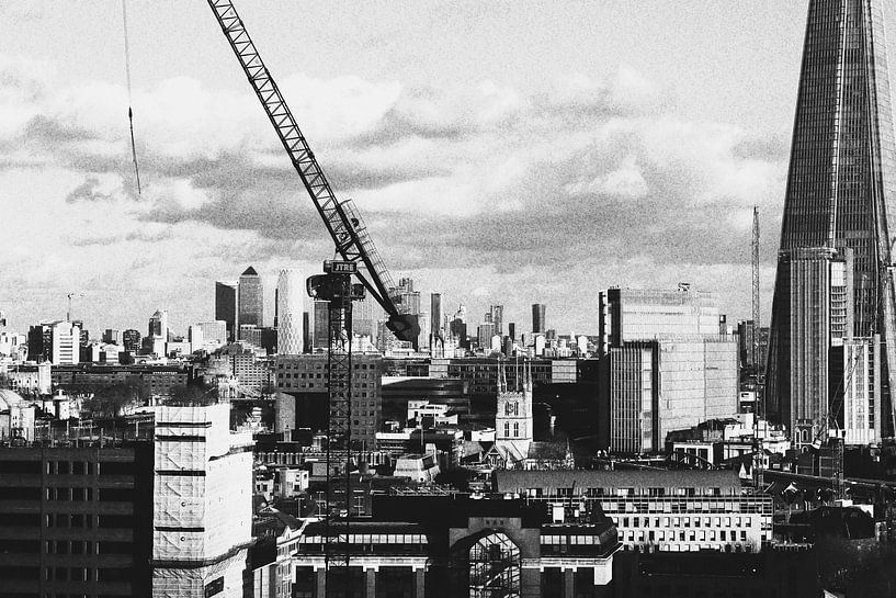 Skyline London, schwarz-weiß. von Erik Juffermans