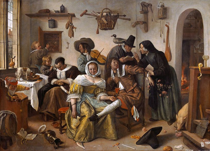 Jan Steen - Vorsicht vor Luxus von 1000 Schilderijen