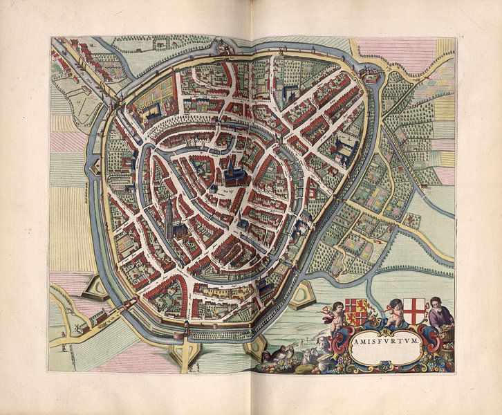 Amersfoort, Stadtplan Joan Blaeu 1652 von Atelier Liesjes