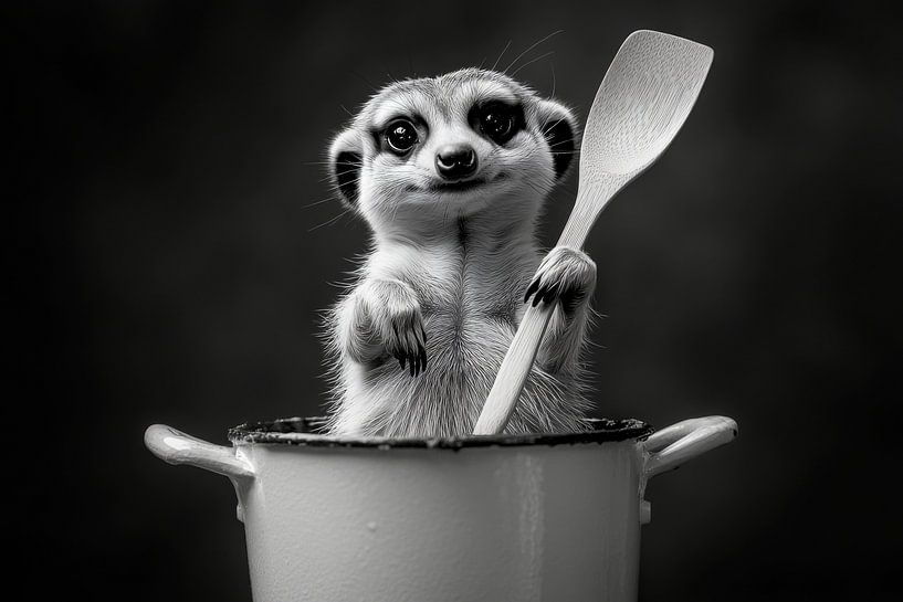 Meerkat kitchen by Poster Art Shop