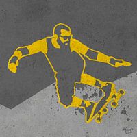 SkateBoarder with beard