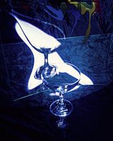 Distortion due to reflection from a glass.