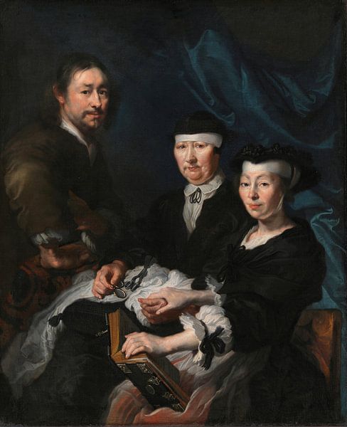 L'artiste et sa famille, Karel van Mander (III) par Des maîtres magistraux