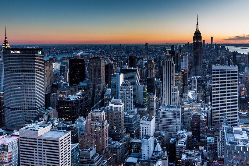 Blick vom Felsen von New York City von Eric van Nieuwland