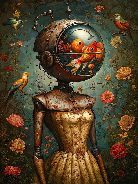 Porträt mit Fischglas von Nico Brons