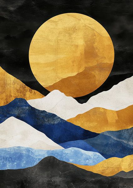 Goldene Sonne über Bergen von Niklas Maximilian