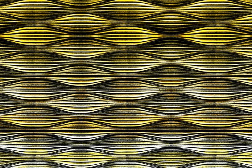 Abstracte Japanse Vormen Goud van FRESH Fine Art