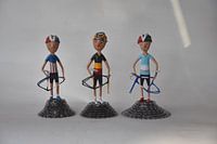 Wout und Freunde Radsportfiguren in Retro-Shirt