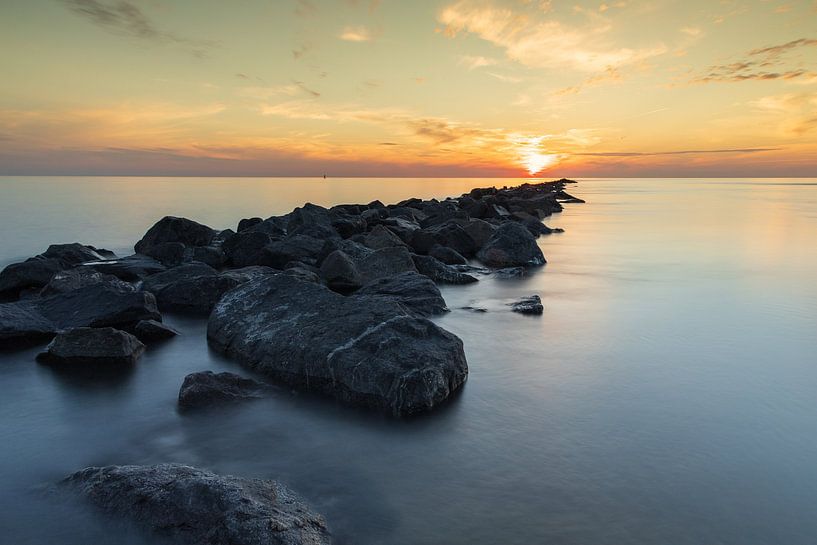 Beautiful sunset at sea by Meindert Marinus