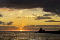 Le silence au coucher du soleil à Wijk aan Zee