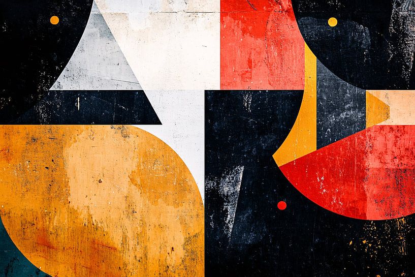 Bunte abstrakte geometrische Komposition von Imperial Art House