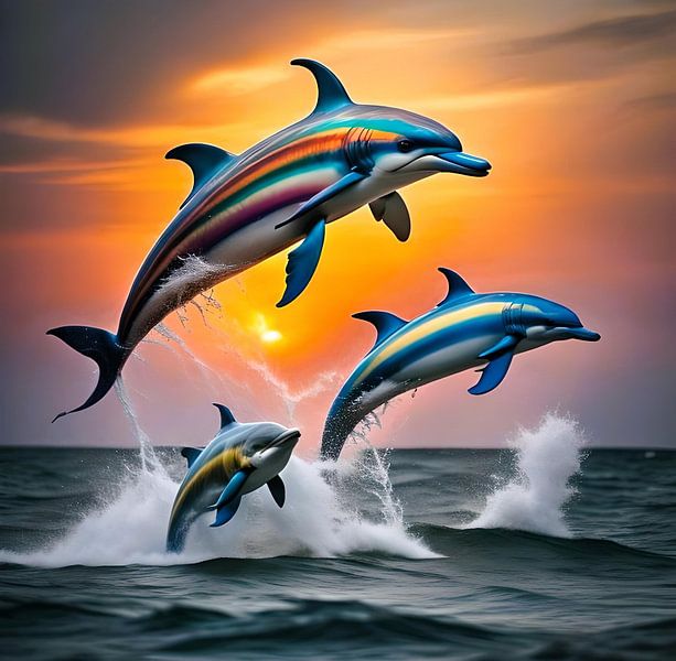 Dauphins arc-en-ciel par Gert-Jan Siesling