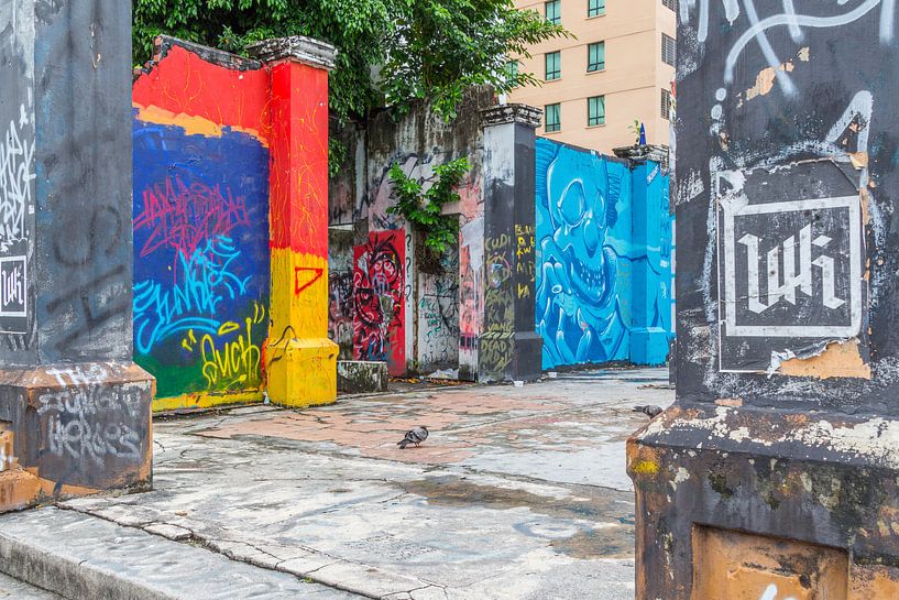 Kunst auf der Straße in Kota Kinabalu von didier de borle