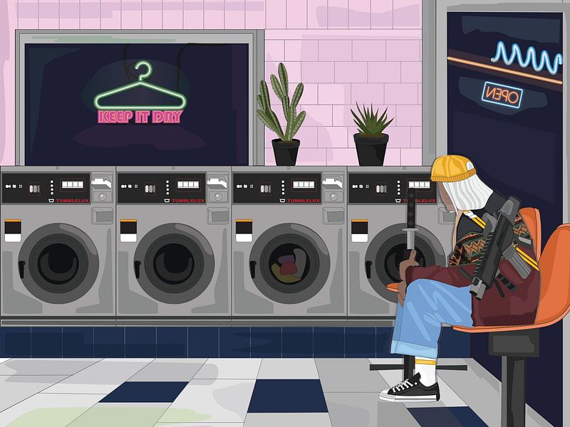cyber punk laundromat von Sfez