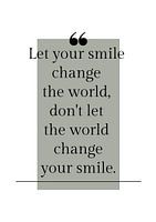 Poster 'Let your smile' in all possible colours!
