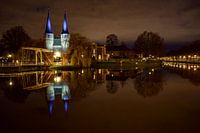 Delft, Oostpoort am Abend