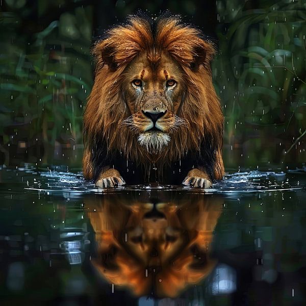 Lion par Poster Art Shop