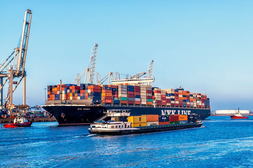 NYK Eagle cargo container ship  of Nippon Yusen Kabushiki Kaisha shipping company (or short NYK Line by Sjoerd van der Wal Photography