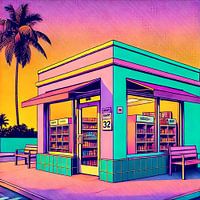 Charming Pop Art Storefront in a Contemporary Urban Setting