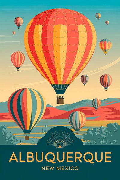 Albuquerque, New Mexico Vintage Travel Poster. van Poster Art Shop