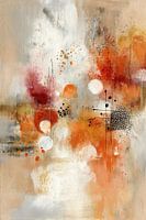 Abstrait Orange Beige - Peinture Moderne Dynamique
