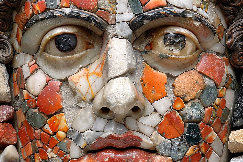 Portrait en mosaïque Piet Mondrian par Art & Soul Creations