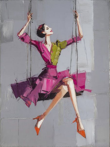 Frau Schaukel von ARTEO Gemälde