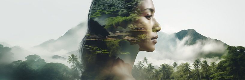 Verflochtene Seele Bali: Doppelbelichtung von Natur und Emotion von Surreal Media