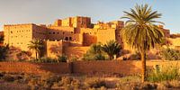 Kasbah Taourirt bij zonsondergang, Ouarzazate, Marokko,