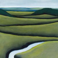 Landschaft Rollende Grashügel