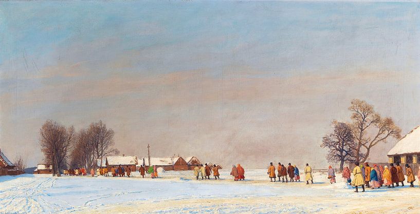 Friedrich Kallmorgen, Paysans galiciens se rendant à l'église, 1903 par Atelier Liesjes