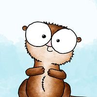 Kinderzimmer Portrait süßer Otter