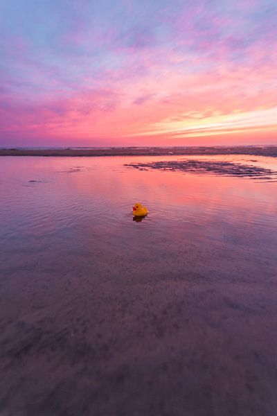 Canard en caoutchouc sur la plage (0143) par Reezyard