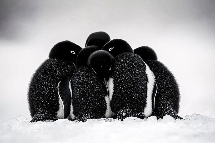 Gruppe von Pinguinen im Schnee von Imperial Art House