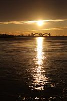 Zonsondergang bij Driel.