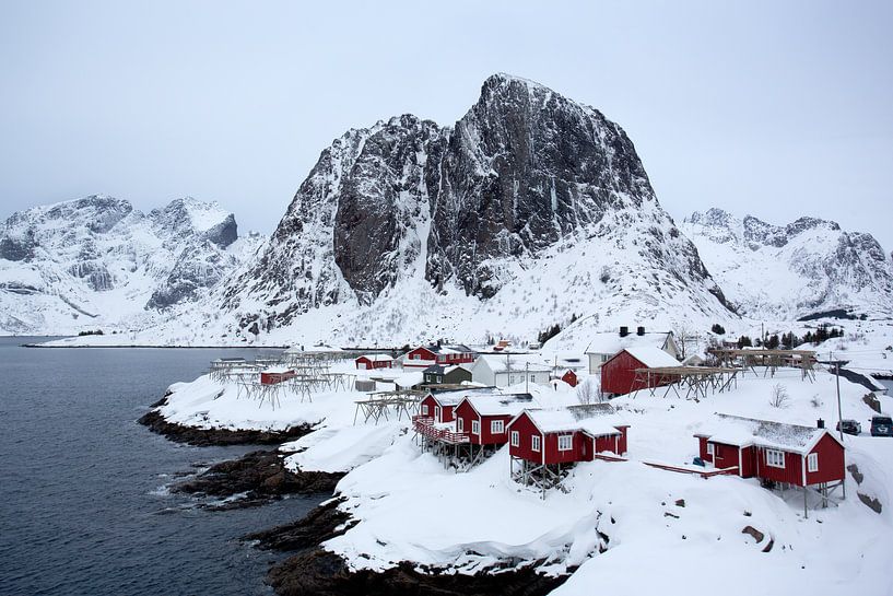 Maisons des pêcheurs à Hamnoy par Bas Berkhuijsen