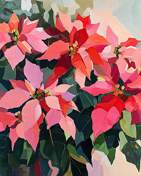 Splendeur des poinsettias par Art Merveilleux