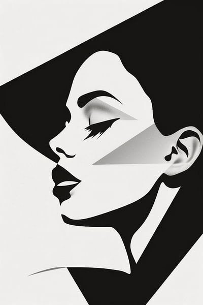 Mrs Black White by Poster Art Shop