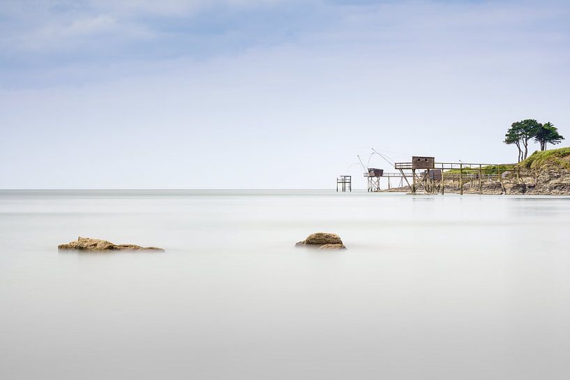 Fischerhütten an der Loire-Atlantique-Küste von Claire van Dun
