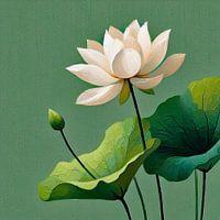 Helige Lotus -3 Japandi / Wabi Sabi