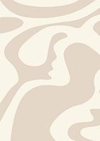 Grafik Peace - Beige 2.0 - Wandgalerie - Japandi - Abstrakt